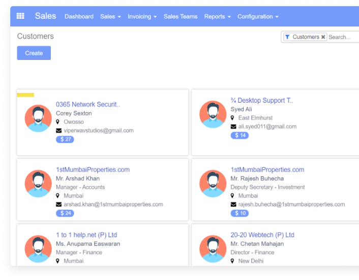 Odoo image and text block